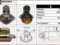 Starter OPEL COMBO (71_), OPEL MONZA E (39_, 49_), OPEL KADETT E Cabriolet (43B_) - DELCO REMY DRS3554