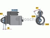 Starter OPEL FRONTERA A Sport (5_SUD2), VAUXHALL FRONTERA Mk I (A) Sport, VAUXHALL FRONTERA Mk I (A) - BOSCH 0 986 019 860