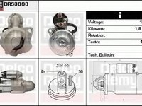 Starter OPEL VECTRA B hatchback (38_), OPEL VECTRA B (36_), OPEL VECTRA B combi (31_) - DELCO REMY DRS3803N