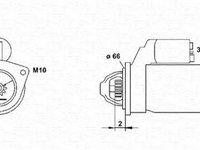 Starter RENAULT LAGUNA I I (B56_, 556_), RENAULT LAGUNA I Estate (K56_), RENAULT MEGANE I (BA0/1_) - MAGNETI MARELLI 943253105010