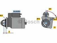 Starter RENAULT MEGANE III hatchback (BZ0_), RENAULT MEGANE III cupe (DZ0/1_), RENAULT GRAN TOUR III combi (KZ0/1) - BOSCH 0 986 024 130