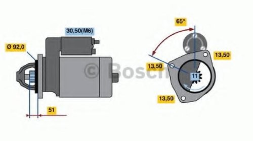 Starter SCANIA 4 - series - BOSCH 0 001 371 0