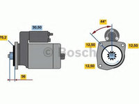 Starter SEAT IBIZA V (6J5, 6P1) (2008 - 2020) BOSCH 0 986 024 100