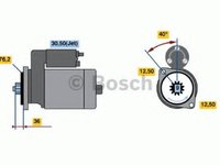 Starter SKODA OCTAVIA I Combi (1U5) (1998 - 2010) BOSCH 0 986 017 830 piesa NOUA