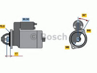 Starter SMART CITY-COUPE (450) (1998 - 2004) BOSCH 0 986 022 151 piesa NOUA