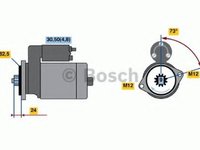 Starter VW CRAFTER 30-35 bus (2E) (2006 - 2016) BOSCH 0 986 021 630 piesa NOUA