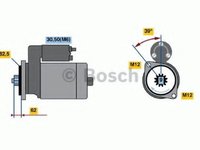 Starter VW TOUAREG (7LA, 7L6, 7L7) (2002 - 2010) BOSCH 0 986 022 460 piesa NOUA