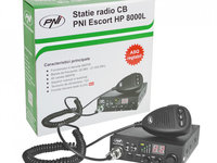 STATIE RADIO CB PNI ESCORT HP 8000L 12V 4W CU ASQ REGLABIL, FUNCTIE LOCK, MUFA DE BRICHETA INCLUSA