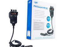 Statie radio CB portabila PNI Escort HP 62, multi standard, 4W, 12V, AM-FM, ASQ reglabil pe 5 niveluri, RF Gain pe 9 niveluri, Dual Watch, Scaun, Lock PNI-HP62