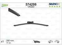 Stergator luneta Valeo 574299 VM260, lungime lamela 285mm, 11 inch , 574299 - Skoda Yeti 2009-, Fabia II 2007-2014, VW Golf 6 2008-2013 hatchback, Golf 7 (5K) 2012- Hatchback , POLO (6R) 08.2009-12.2017 Hatchback, Seat Arona, Ateca, Ibiza 5