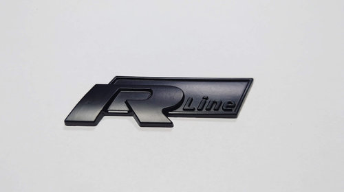 Sticker 3D R line R-LINE negru mat