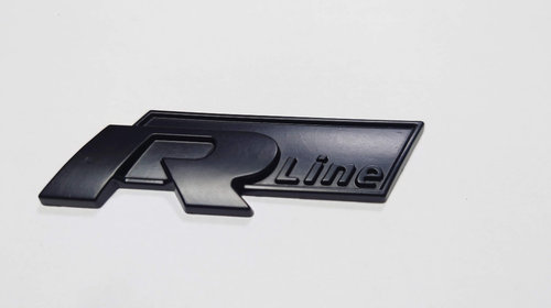 Sticker 3D R line R-LINE negru mat