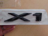 Sticker emblema 3D auto BMW scris X1 negru