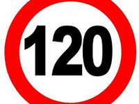 Sticker Limitare viteza 120, diametru 13cm