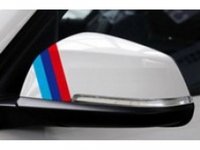 Sticker Oglinda Exterioara Bmw M Flag 3 Buc 35 X 1CM Set 2 Buc