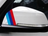 Sticker Oglinda Exterioara Bmw M Flag 3 Buc 35 X 1CM Set 2 Buc