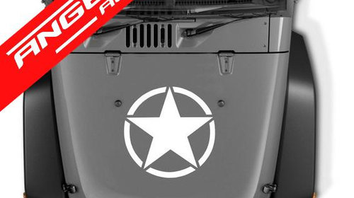 Sticker Stea ALB Universal compatibil cu Jeep, SUV, sau alte Autoturisme