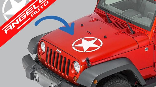 Sticker Stea ALB Universal compatibil cu Jeep, SUV, sau alte Autoturisme