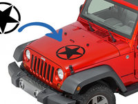 Sticker Stea Negru Universal compatibil cu Jeep, SUV, Camioane sau alte Autoturisme Tuning Jeep Cherokee STICKERSTARB