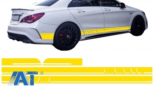 Stickere Laterale Galben Mat compatibil cu Mercedes CLA W117 C117 X117 (2013-2016) A Class W176 (2012+) 45 Design Edition 1