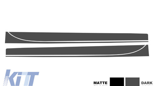 Stickere Laterale Gri Inchis compatibil cu BMW Seria 3 F30 F31 (2011-up) M-Performance Design