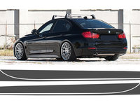 Stickere Laterale Gri Inchis compatibil cu BMW Seria 3 F30 F31 (2011-up) M-Performance Design STICKERF30DG