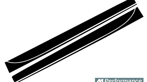 Stickere Laterale Negru Mat compatibil cu BMW Seria 3 F30 F31 (2011-up) M-Performance Design Negru Mat STICKERF30MB