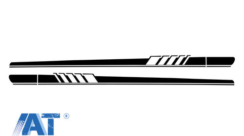 Stickere Laterale Negru Mat compatibil cu MERCEDES C-Class C205 Coupe A205 Cabriolet (2014-) C63 Design