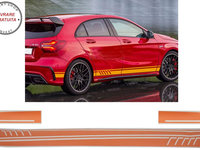 Stickere Laterale Portocaliu Mat MERCEDES Benz Coupe C238 W212 W213 E200 E300 E350- livrare gratuita