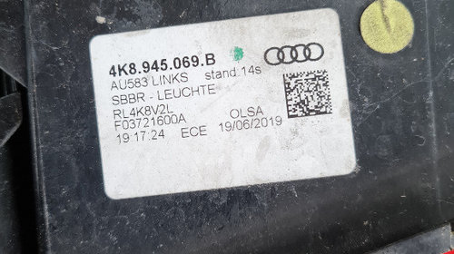 Stop Audi A7 S7 4K matrix 4K8945069B 4K8945070B 2019