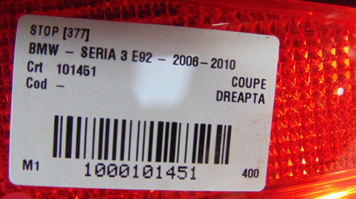 Stop dreapta bspate seria 3 E92 2006-2010.