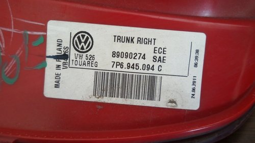 Stop dreapta pe haion VW Touareg 7P cod 7P6945094C