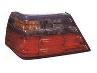 Stop, lampa spate MERCEDES Clasa E W124 (Sedan/COUPE/CABRIO) 12.1984-1993 tuning, DEPO, partea stanga, tip bec P21W+PY21W+R10W, fumuriu, semnal galben, fara soclu bec, tuning,