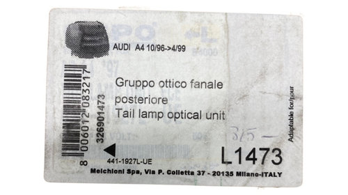 Stop/Lampa spate Stanga AUDI A4 Saloon (8D2, B5) [ 1994 - 2001 ] ABAKUS 441-1927L-UE OEM 8D0945111D