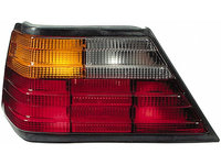 Stop spate lampa Mercedes Benz Clasa E W124, C124 1984-1993, partea Stanga, semnalizare portocalie, fara suport becuri, Depo