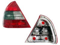 Stop spate lampa Mercedes Clasa C W202 Sedan, 1993-2001, rosu-alb, fara suport becuri, partea stanga, TYC