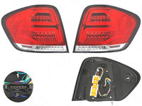 Stop spate lampa Mercedes Clasa Ml (W164), 07.2008-11.2011, spate, Stanga+Dreapta, LED, red, transparent, tuning, Taiwan