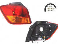 Stop spate lampa Mitsubishi Asx (Ga), 01.2010-, spate, Stanga, partea exterioara, LED+W21W, cu suport becuri, TYC