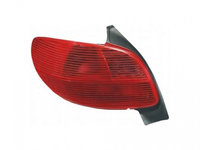 Stop spate lampa Peugeot 206 (2), 01.98-01.03 Hatchback, spate, omologare ECE, fara suport bec, 0025311701, 6350K4, 6350P1, Stanga