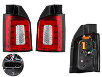 Stop spate lampa Volkswagen Transporter/Multivan (T6), 04.2015-, spate, Stanga+Dreapta, 2 usi spate, LED, rosu-alb, tuning, Taiwan