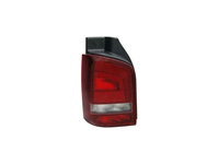 Stop spate lampa Volkswagen Transporter/Multivan (T5), 10.2009-, spate, Stanga, Caravelle, Multivan, P21/5W+P21W+PY21W+R10W, rosu-alb, fumuriu, cu suport becuri, HELLA