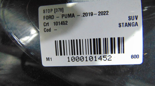 Stop stanga Ford Puma 2019-2022.