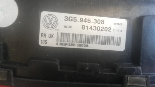Stop stanga portbagaj full LED VW Passat B8 1.4 TSI GTE Hybrid cod 3G5945308 an 2015 2016 2017 2018 2019