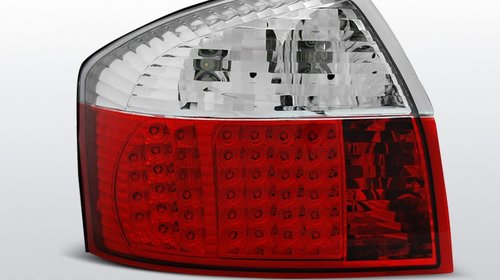 Stopuri Audi A4 2000-2004 Rosu Alb pe LED