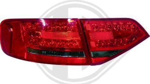 STOPURI CU LED AUDI A4 B8 FUNDAL RED/BLACK -C