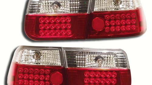 STOPURI CU LED HONDA CIVIC FUNDAL RED/CROM -C