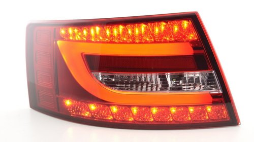 STOPURI CU LED PENTRU AUDI A6 4F FUNDAL ROSU/CRISTAL