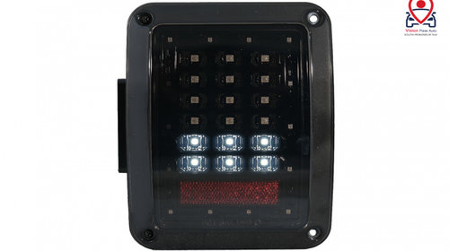 Stopuri Full LED compatibil cu JEEP Wrangler JK (2007-2017) Fumuriu Tuning Jeep Wrangler JK 2006 2007 2008 2009 2010 2011 TLJEWRJK