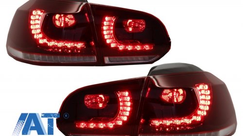 Stopuri FULL LED compatibil cu VW Golf 6 VI (2008-2013) R20 Design Semnal Secvential Dinamic