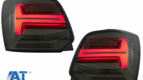 Stopuri Full LED compatibil cu VW POLO 6R 6C 61 (2011-2017) Semnal Dinamic Vento Look Fumuriu